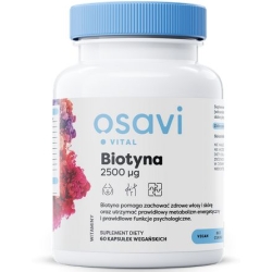 Biotyna 2500µg (witamina H, witamina B7) 60kapsułek Osavi cena 18,90zł