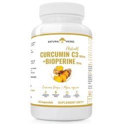 Natural Herbs Curcumin C3 Complex kurkuma + piperyna 60kapsułek Alto Pharma cena 45,99zł