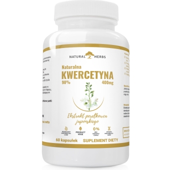 Natural Herbs Naturalna Kwercetyna 98% 400mg Forte 60kapsułek Alto Pharma cena 47,99zł