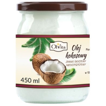 BIO Olej kokosowy zimnotłoczony 450ml Olvita cena 29,90zł