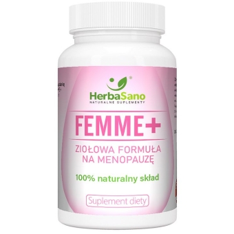 Femme+ ziołowa formuła na menopauzę 60kapsułek Herbasano cena 38,00zł