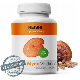 Reishi Grzyb Ganoderma 500mg 90kapsułek MycoMedica cena 207,00zł
