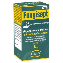 Fungisept G79  olejek z neem olejkiem z drzewa herbacianego płyn 30ml Asepta cena 55,90zł