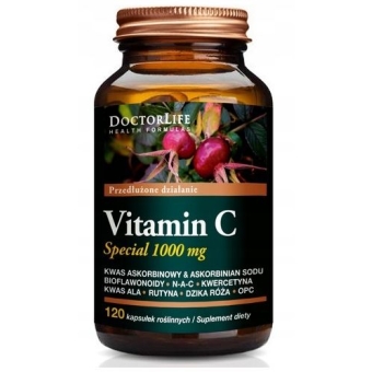 Doctor Life Witamina C 1000mg 120kapsułek PROMOCJA cena 68,80zł