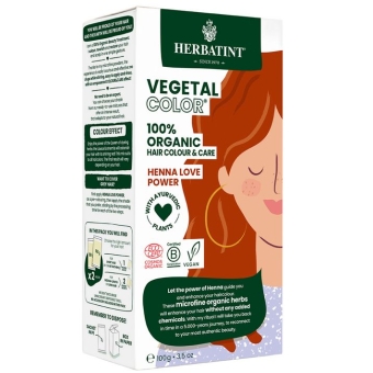 100% Organiczna farba do włosów Vegetal Color Henna Love Power - Czerwień Henny 100g Herbatint cena 59,00zł