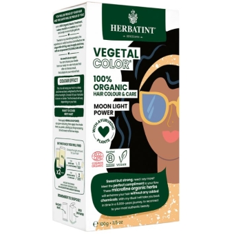 100% Organiczna farba do włosów Vegetal Color Moonlight Power- Intensywny Czarny 100g Herbatint cena 59,00zł