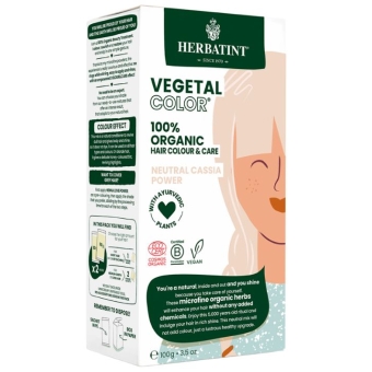 Herbatint Farba do włosów Neutral Cassia - Neutralna Kasja - ORGANIC Vegetal Color 100% 100g cena 59,90zł