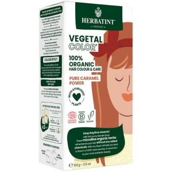 100% Organiczna farba do włosów Vegetal Color Pure Caramel Power Czysty Karmel 100g Herbatint cena 59,00zł