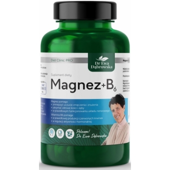 Dr Ewa Dąbrowska Magnez + B6 (jabłczan magnezu) 120kapsułek cena 69,90zł
