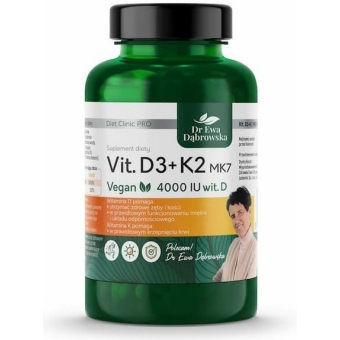 Witamina D3 + K2 Wegańska 60kapsułek Dr Ewa Dąbrowska PROMOCJA cena 144,90zł