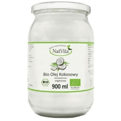 Olej kokosowy bezzapachowy 900ml ekologiczny BIO NatVita cena 31,90zł