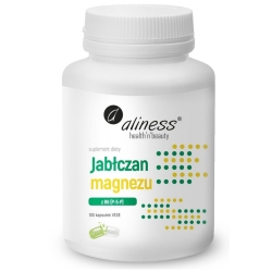 Aliness Jabłczan magnezu 100mg z B6 (P-5-P) x 100kapsułek Vege cena 43,90zł