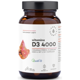 Aura Herbals Witamina D3 4000IU 90kapsułek cena 26,50zł