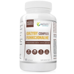 Grzyby Funkcjonalne Complex Cordyceps Reishi Shiitake Maitake Lion’s Mane 60kaps.Wish Pharmaceutical cena 59,90zł