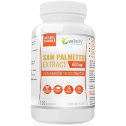 Saw Palmetto 600mg palma sabałowa 120kapsułek Wish Pharmaceutical cena 31,90zł