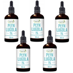 5 x Płyn Lugola 1% JOD Nieorganiczny czysty płyn 100ml Natvita cena 125,00zł