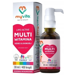 Myvita Multiwitamina dzieci i dorośli krople 30ml cena 45,90zł