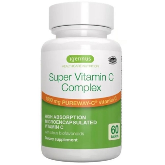 Super Vitamin C Complex Witamina C PUREWAY-C 1000mg 60tabletek Igennus cena 81,90zł