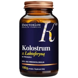 Doctor Life Kolostrum z laktoferyną proszek 100g cena 135,00zł