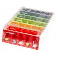 Anabox Kasetka na leki 7 dniowa wszystkie pory dnia 1 sztuka cena 55,90zł