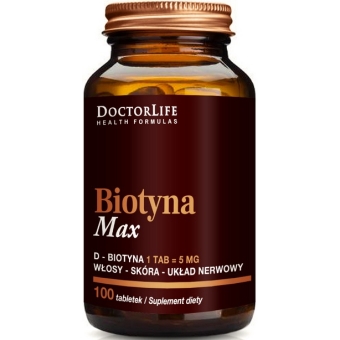 Doctor Life Biotyna Max 100tabletek cena 42,30zł