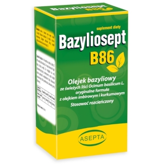 Bazyliosept B86 olejek z imbiru i kurkumy płyn 30ml Asepta cena 41,95zł