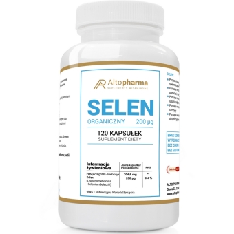 Selen organiczny 200µg L- Selenometionina 120kapsułek Vege Alto Pharma cena 23,09zł