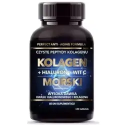 Kolagen morski + hialuron + witamina C 500mg 120tabletek Intenson cena 82,00zł