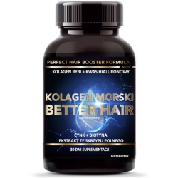 Kolagen morski Better Hair + wit C + kwas hialuronowy 60tabletek Intenson cena 61,90zł