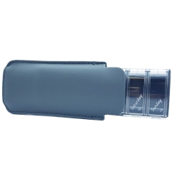 Kasetka dzienna na tabletki leki Anabox skórzana szary matowy cena 68,90zł