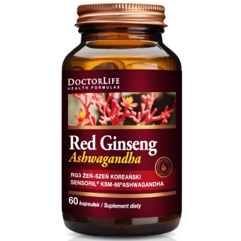 Doctor Life Red Ginseng Ashwagandha 60kapsułek cena 77,50zł