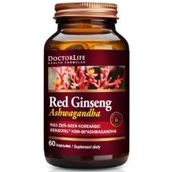Doctor Life Red Ginseng Ashwagandha 60kapsułek PROMOCJA cena 69,50zł