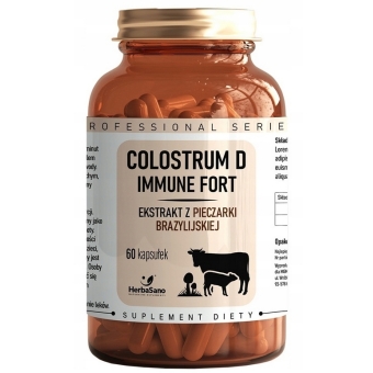 Colostrum D Immune Fort ekstrakt 60kapsułek HerbaSano cena 135,90zł