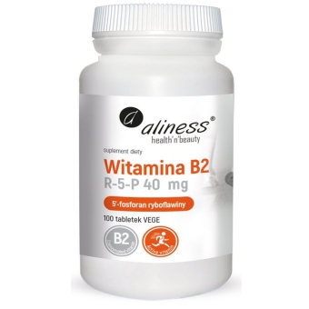 Aliness Witamina B2 R-5-P (ryboflawina) 40 mg 100Vege tabletek cena 39,90zł