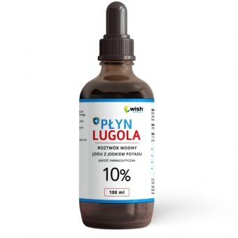 Płyn Lugola 10% jod jodek potasu czysty jod 100ml Wish Pharmaceutical cena 75,00zł