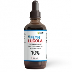 Płyn Lugola 10% jod jodek potasu czysty jod 100ml Wish Pharmaceutical cena 73,88zł