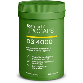 Formeds LIPOCAPS D3 4000 60kapsułek cena 42,49zł