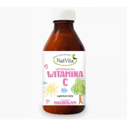 Witamina C liposomalna smak malinowy płyn 150ml Natvita cena 52,89zł