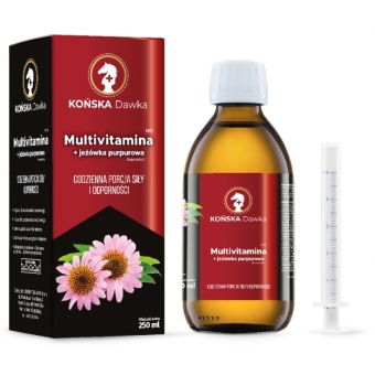 Multiwitamina + jeżówka purpurowa płyn 250ml Końska Dawka cena 250,00zł