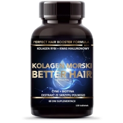 Kolagen morski Better Hair + wit C + kwas hialuronowy 120tabletek Intenson cena 116,99zł