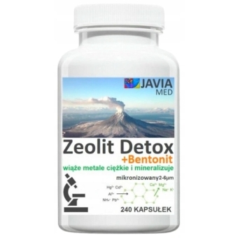 ZEOLIT Detox + Bentonit 240kapsułek Javia Med cena 159,90zł