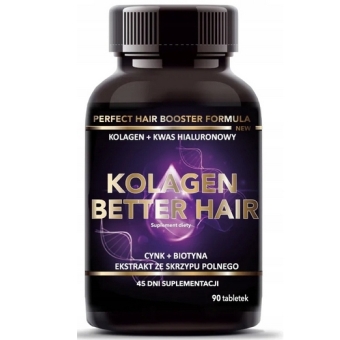 Better Hair kolagen cynk biotyna 90tabletek Intenson data ważności 2024.10 cena 39,90zł