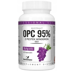 Ekstrakt z pestek winogron OPC 95% 60kapsułek HerbaSano cena 41,00zł