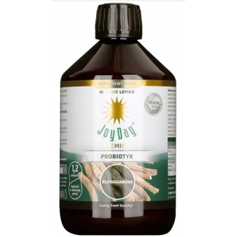 JoyDay probiotyk z Ashwagandhą bezglutenowy 500 ml BIO cena 62,35zł