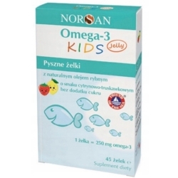 Norsan Omega-3 Kids Jelly 45żelek cena 79,00zł