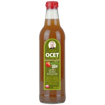 Ocet winny jabłko piołun krwawnik płyn 500ml Biały Saibaba cena 39,00zł