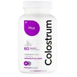 Colostrum Plus witamina C D i cynk 500mg 60 kapsułek cena 114,95zł