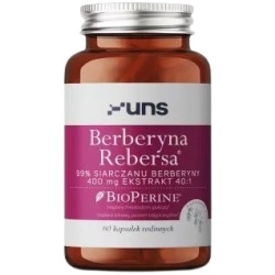 UNS Berberyna Rebersa + Bioperine 60kapsułek cena 74,20zł