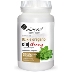 Aliness Dzikie oregano olej STRONG 100% naturaln 90kapsułek miękkich cena 44,90zł