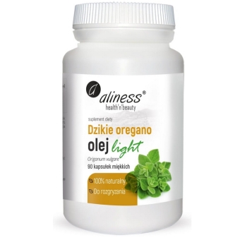 Aliness Dzikie oregano olej LIGHT do rozgryzania 100% naturalny 90kapsułek miękkich cena 39,90zł